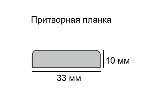 Притворная планка 33*8*2080 мм