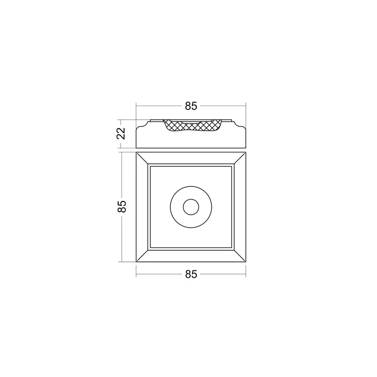 Розетка Офрам 78*23*78 мм